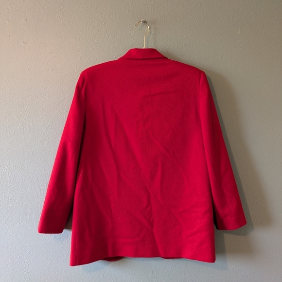 Vintage 100% Wool Red Single Button Blazer Size 6 - Picture 8 of 8
